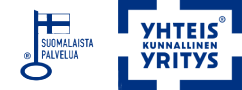 suomalaista palvelua ja yhteiskunnallinen yritys logot